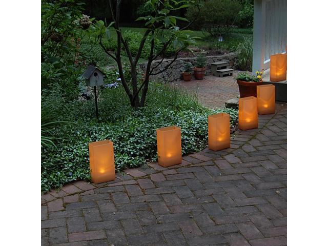 Electric LED Luminaria Kit, Tan - Set of 6