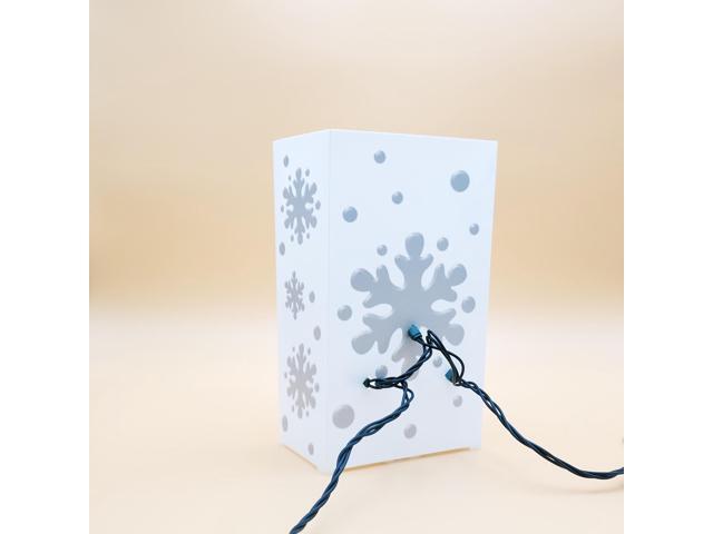Electric LED Luminaria Kit, Snowflake - Set of 6