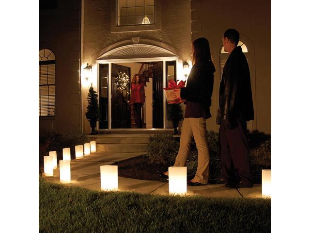 Electric Luminaria Kit with LumaBases, White - Set of 10