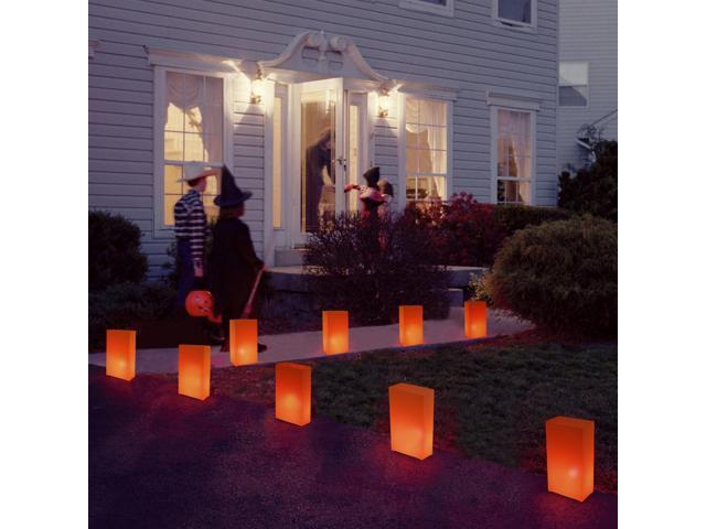 Electric Luminaria Kit, Orange - Set of 10