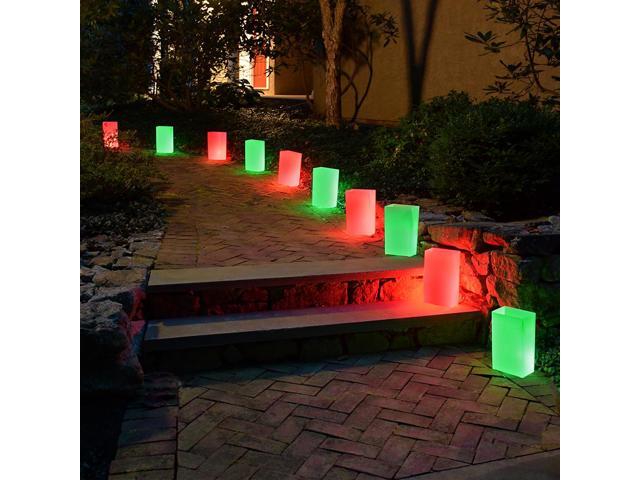Electric Luminaria Kit, Red and Green - Set of 10