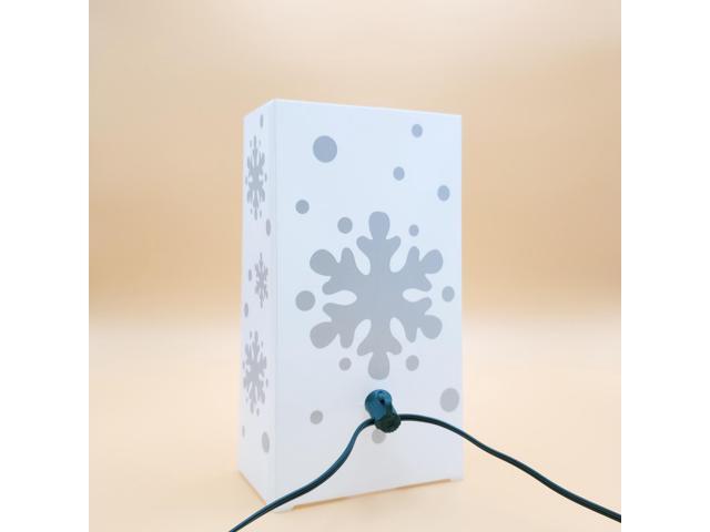 Electric Luminaria Kit with LumaBases, Snowflake - Set of 10