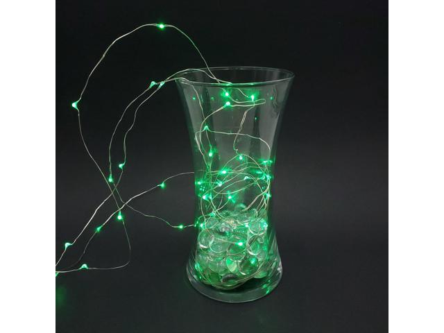 Battery Operated LED Fairy String Lights, Green - Set of 2