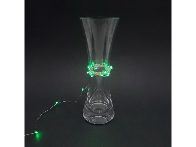 Battery Operated LED Fairy String Lights, Green - Set of 2