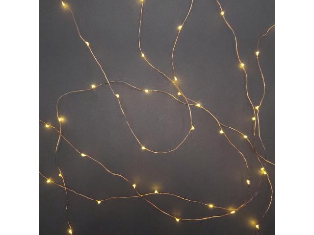 Battery Operated LED Fairy String Lights, Copper - Set of 2