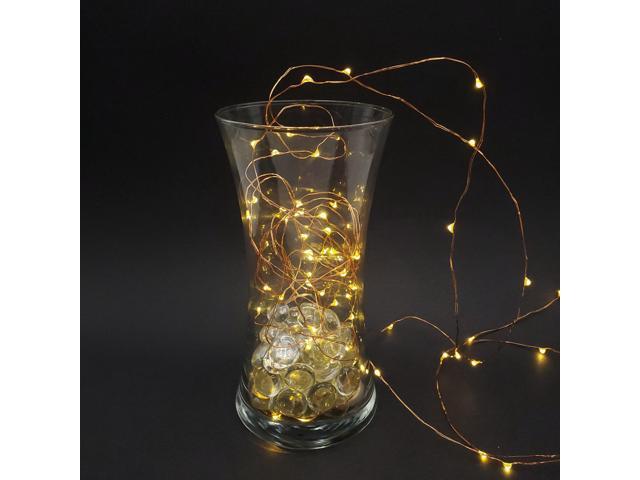 Battery Operated LED Fairy String Lights, Copper - Set of 2