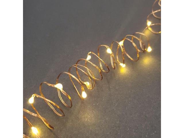 Battery Operated LED Fairy String Lights, Copper - Set of 2
