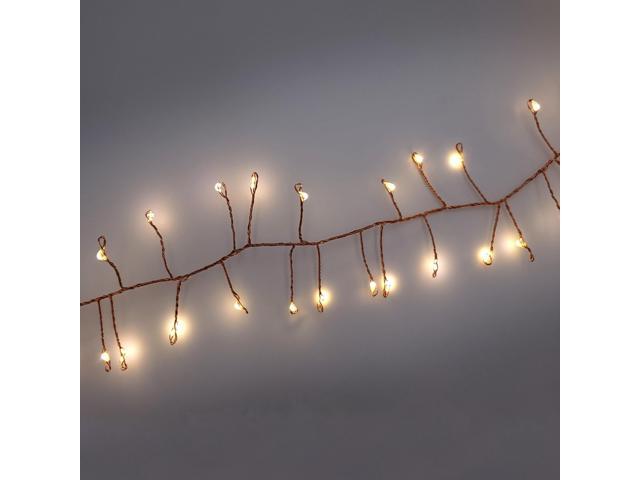 Battery Operated LED Firecracker Fairy String Lights, Copper - Set of 2
