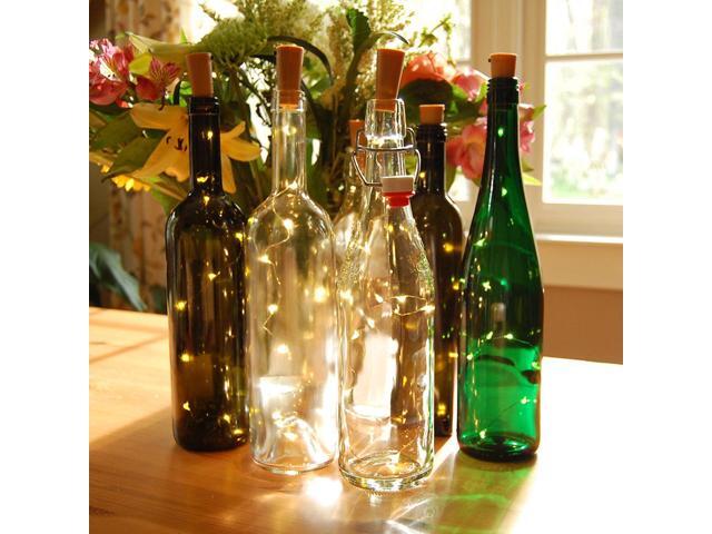 Battery Operated Wine Cork with White Fairy String Lights - Set of 6