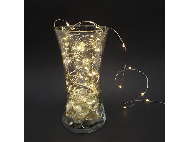 Battery Operated LED Fairy String Lights, Soft White - Set of 3
