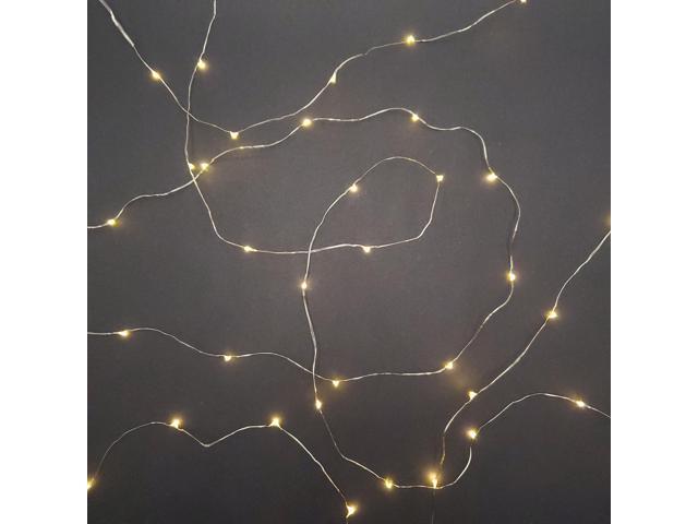Battery Operated LED Fairy String Lights, Soft White - Set of 3