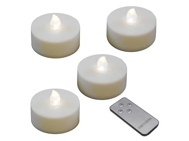Photos - Chandelier / Lamp Extra Large Battery Operated Tea Lights with Remote Control, White - Set o