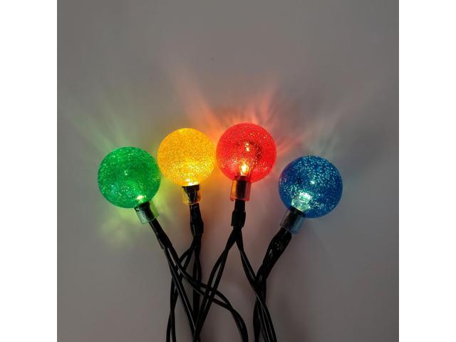 Solar Powered Crystal Ball String Lights - Multicolor