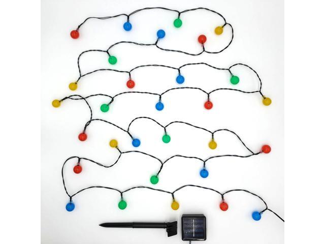 Solar Powered Crystal Ball String Lights - Multicolor