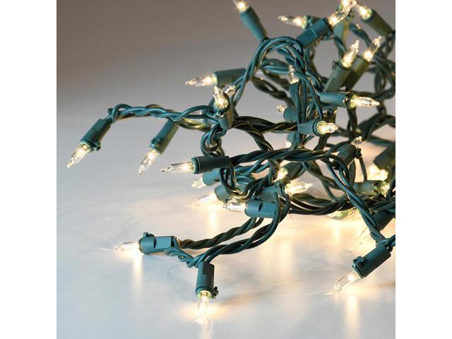 Electric Mini String Lights with 100 Clear Bulbs - Set of 2