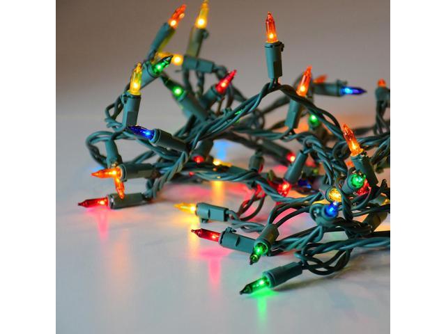 Electric Mini String Lights with 100 Multicolor Bulbs - Set of 2