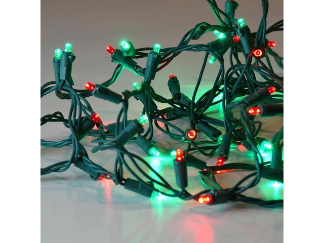 Electric LED Mini String Lights with 70 Red and Green Bulbs