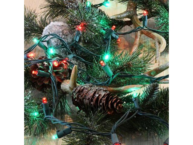 Electric LED Mini String Lights with 70 Red and Green Bulbs