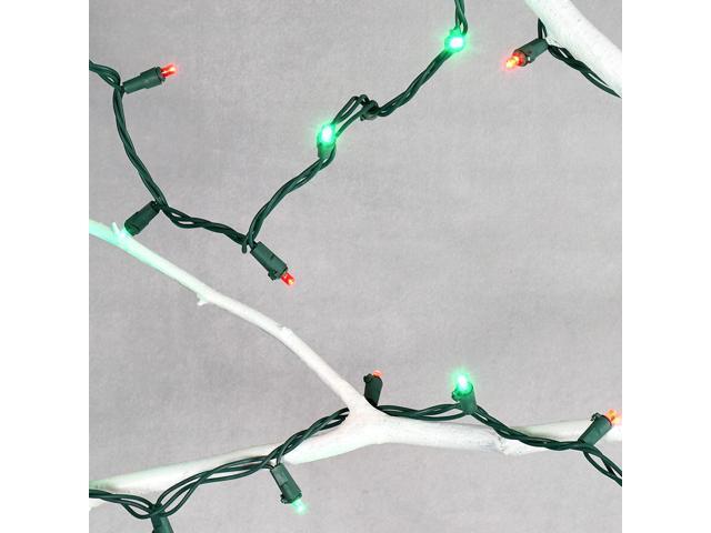 Electric LED Mini String Lights with 70 Red and Green Bulbs