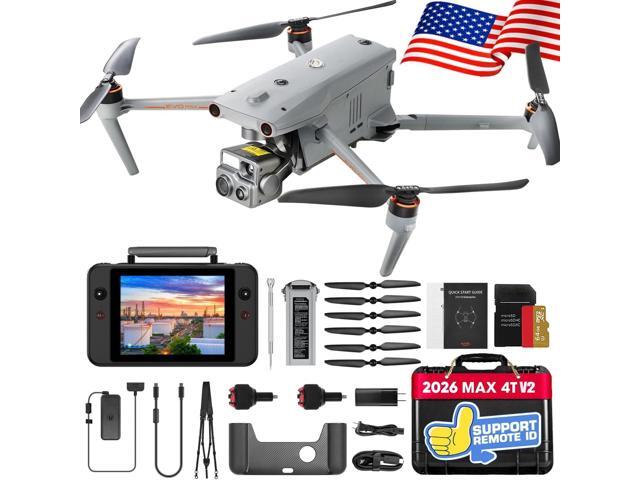 Autel EVO MAX 4T V2 Visiable/Zoom/Thermal/L-aser 4 Cameras in One Drone 50MP & 1/1.28' CMOS 8K Camera 1-160x Super Zoom 640×512 Thermal Resolution...