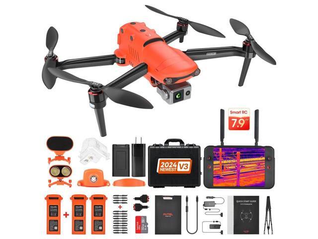 Autel EVO II Dual 640T Enterprise V3,40x512 thermal imaging drone equipped with a 0.8-inch CMOS sensor and a 50-megapixel RYYB 8K sensor,...