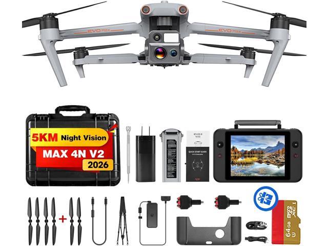Autel EVO MAX 4N V2 Unmanned Inspection Drone, equipped with night vision, wide-angle, thermal imaging, and laser cameras, with a night vision...