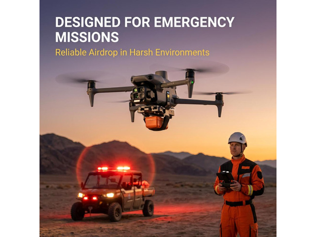 Sixvery TH2 Two-Stage Drone Launcher, with each hook capable of supporting up to 2.3 kilograms; precise deployment and quick-release design,...