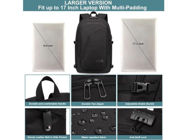 17 Inch Business Laptop Backpack Large Travel Backpack with USB Charging Port Lightweight Anti-Theft Laptop Backpack for Men & Women