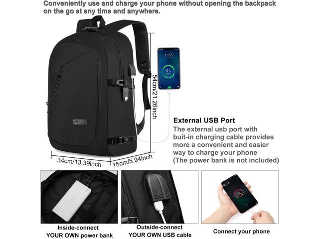 17 Inch Business Laptop Backpack Large Travel Backpack with USB Charging Port Lightweight Anti-Theft Laptop Backpack for Men & Women