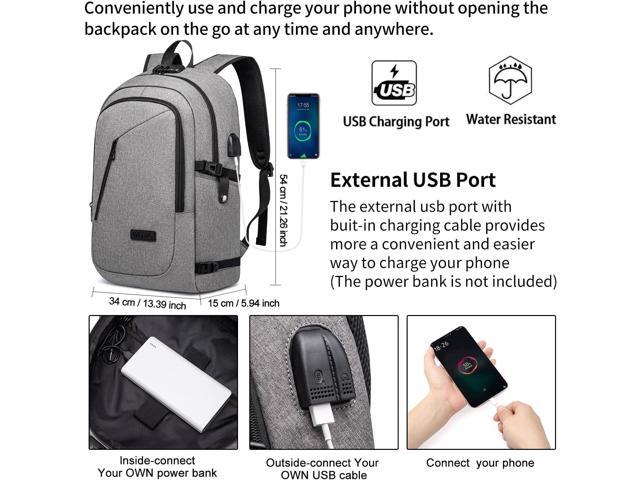 17 Inch Business Laptop Backpack Large Travel Backpack with USB Charging Port Lightweight Anti-Theft Laptop Backpack for Men & Women