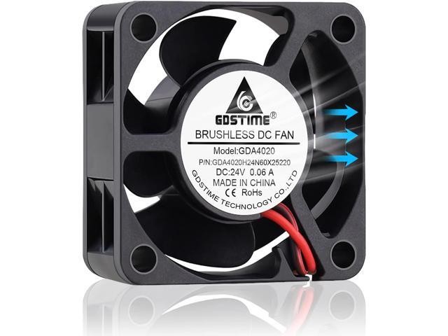GDSTIME 40mm Brushless Cooling Fan, 40mm x 40mm x 20mm 24V Dc Fan 6000RPM