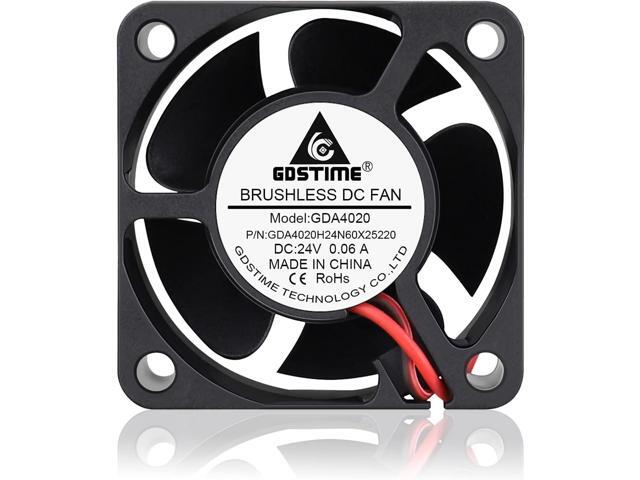 GDSTIME 40mm Brushless Cooling Fan, 40mm x 40mm x 20mm 24V Dc Fan 6000RPM