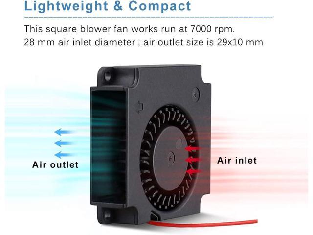 GDSTIME Blower Fan 12V 2 Pack 40mm 40x10mm 4010 DC Brushless Cooling for 3D Printer