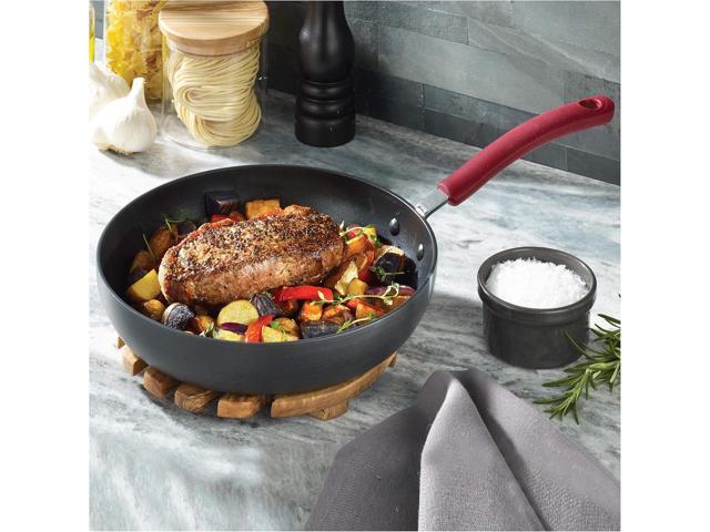 T-fal Ultimate Hard Anodized Nonstick Cookware Set 12 Piece, Oven Broiler Safe 600F, Kitchen Cooking Set w/Fry Pans, Saucepans, Dutch Oven, Kitchen...
