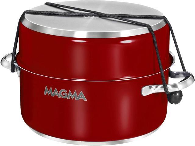 Magma 10 Piece Gourmet Nesting Stainless Steel Cookware Set with Ceramica Non-Stick, Induction Compatible, Oven Safe to 500°F - Suitable for All...
