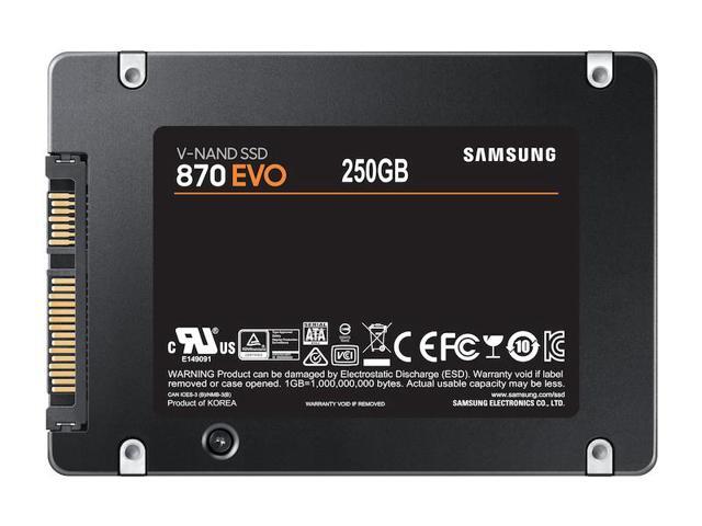 SAMSUNG 870 EVO SATA SSD 250GB 2.5 Internal Solid State Drive, Upgrade Desktop PC or Laptop Memory and Storage for IT Pros, Creators, Everyday...