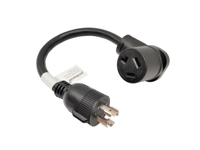 Parkworld 886139 Generator Adapter Cord Locking 4 Prong Male NEMA L14-30P to 10-30R Dryer 3 Prong Receptacle (1.5FT)