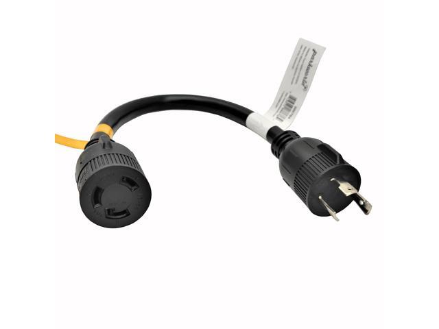 Parkworld 886764 Adapter Cord L5-30 Plug Male to L6-30 Receptacle Female, 30A, 125V, 2500W, 1.5FT