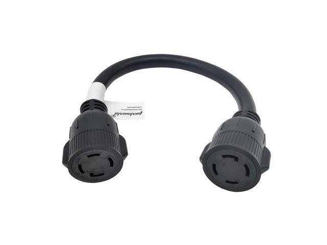 Parkworld 68345 Generator NEMA L14-30R to L14-30R, 4 Prong 30 AMP Female to Female Adapter Cord 18 inches