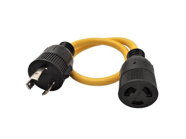 Parkworld 61780 NEMA L5-30P to L6-20R Adapter Cord, Twist Lock L5 30A Plug to L6 20A Socket Adapter Cord, ONLY Output 20A 125V
