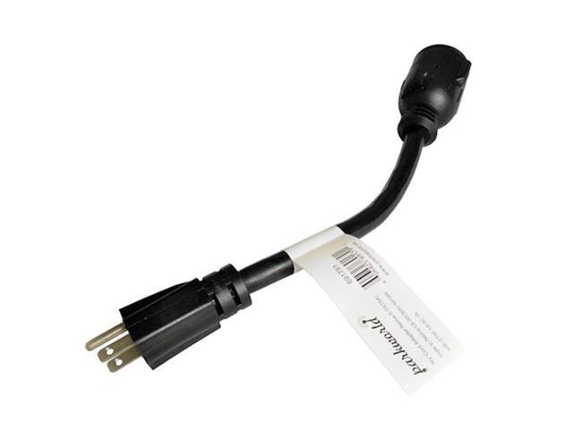 Parkworld 691791 Adapter Cord 15 Amp 5-15P Male to 30 Amp L6-30R Locking Connector Female