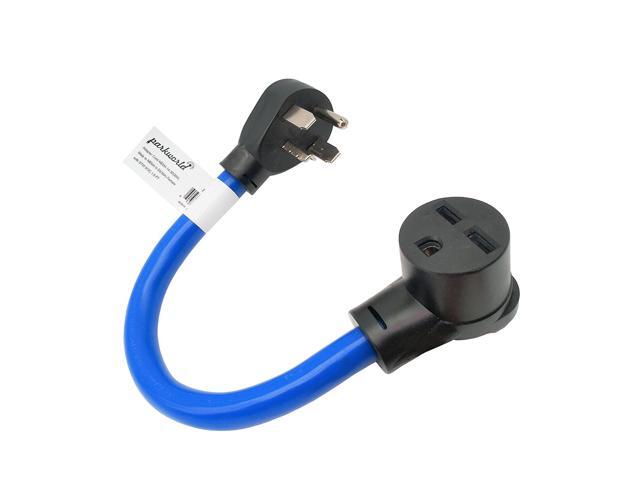 Parkworld 886757 Adapter Cord Dryer 14-30P Male Right Angle to Welder 6-30R Female