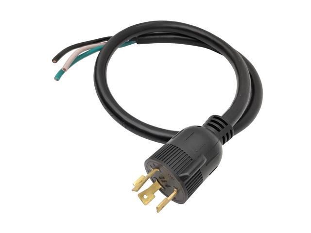 Parkworld 68093 NEMA L7-30 Plug Twist Lock Male AC Power Cord for 30A 277V 8310W (L7-30P, 3.45FT)