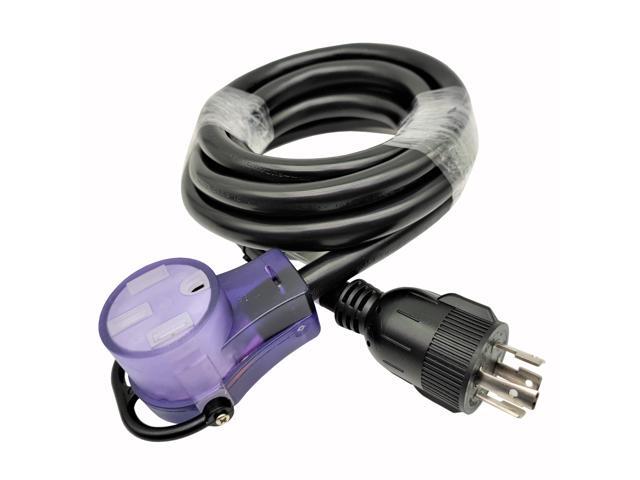 Parkworld 691845B Power Adapter Cord 4-Prong Generator 30A Locking L14-30P Male to RV 50 AMP 14-50R Female with Handle 10 ft.