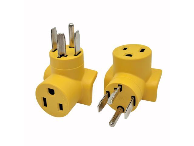 Parkworld 63159 Welder Adapter NEMA 14-30P to 6-50R One Piece Compact Adapter Output 30amp 250Volt