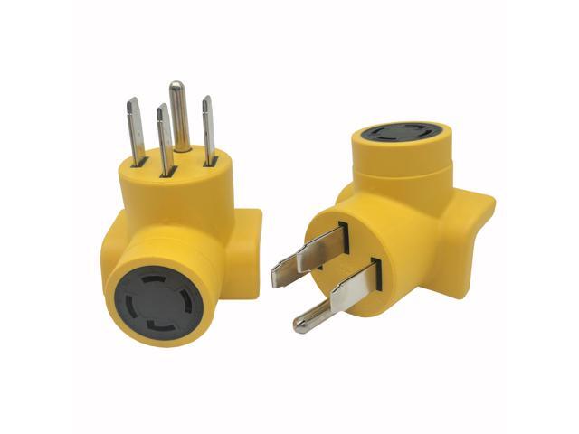 Parkworld 62893 Camper Adapter NEMA 14-50P to L14-30R One Piece Compact Adapter Output 30amp 250Volt