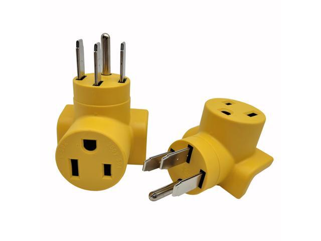 Parkworld 62848 Welder Adapter NEMA 14-50P to 6-50R One Piece Compact Adapter Output 50amp 250Volt