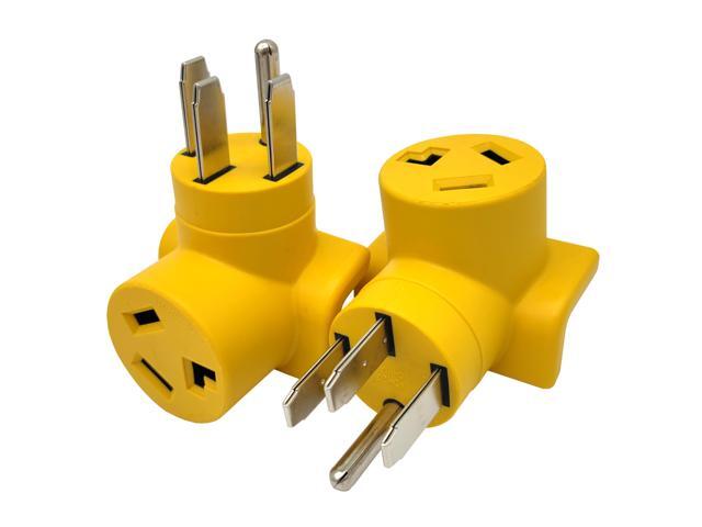 Parkworld 62855 NEMA 14-50P to 10-30R One Piece Compact Adapter RV to Dryer Adaptor Output 30amp 250Volt