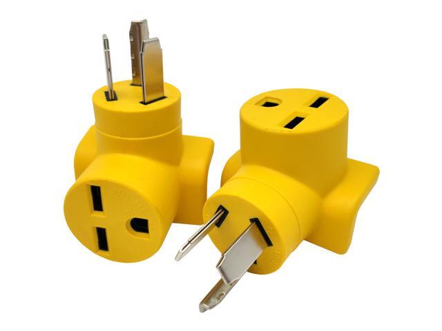 Parkworld 63005 Dryer 3 Prong Adapter NEMA 10-30P to 6-30R One Piece Compact Adapter, Output 30amp 250volt