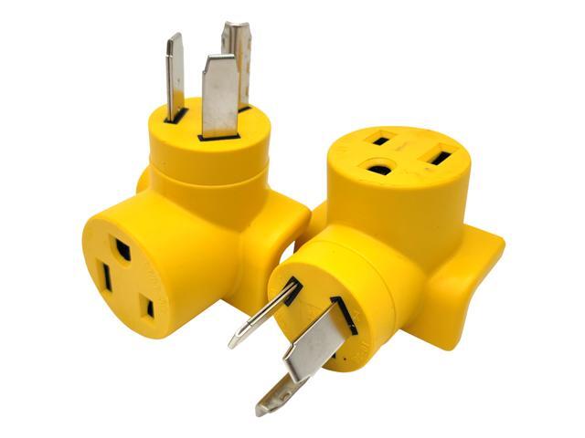 Parkworld 63012 Dryer 3 Prong Adapter NEMA 10-30P to 6-50R One Piece Compact Adapter, Output 30amp 250volt